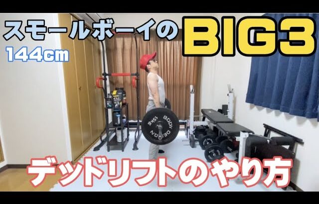 【筋トレ】低身長 筋肉男子が教えるBIG3 デッドリフト のやり方